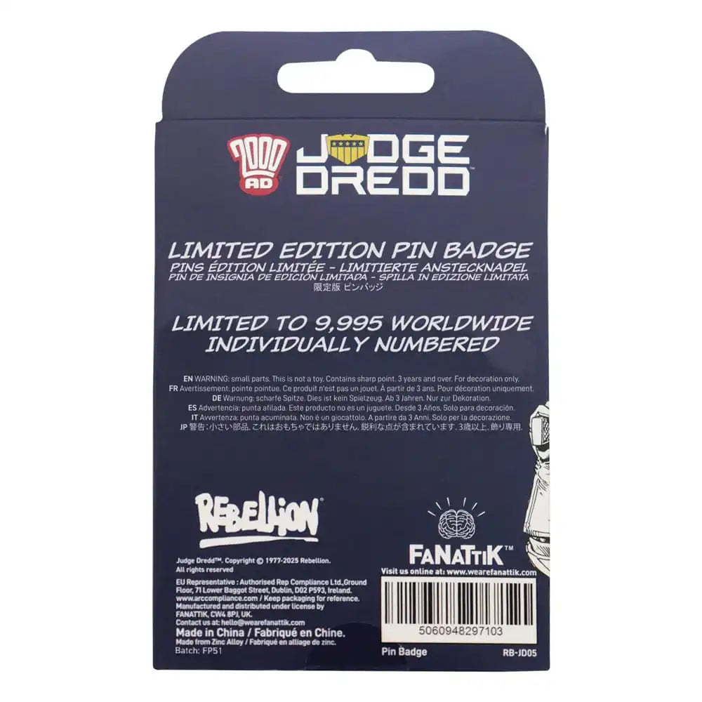 2000 AD Ansteck-Pin Judge Dredd You're Next Punk Limited Edition - Smalltinytoystore
