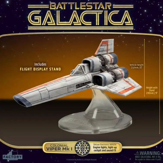 Battlestar Galactica Actionfigur mit Fahrzeug Colonial Viper Mk & Lieutenant Boomer