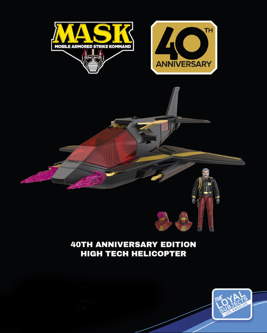 M.A.S.K. 40TH EDITION BLACK & GOLD COLLECTION HIGH TECH HELICOPTER THE LOYAL SUBJECTS