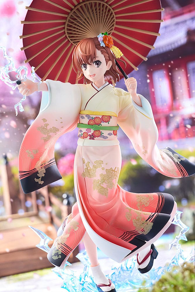 A Certain Scientific Railgun T Statue 1/7 Mikoto Misaka Furisode Kimono Ver. 28 cm - Smalltinytoystore