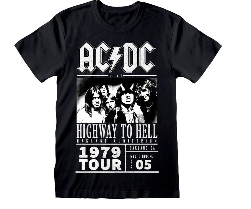 AC/DC T-Shirt Highway To Hell 1979 Tour Black Größe S - Smalltinytoystore