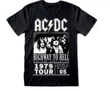 AC/DC T-Shirt Highway To Hell 1979 Tour Black Größe XL - Smalltinytoystore