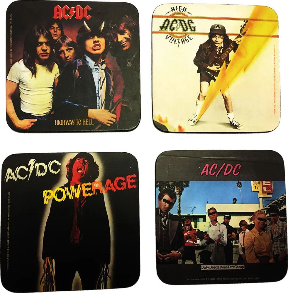 AC/DC Untersetzer Pack (4) - Smalltinytoystore