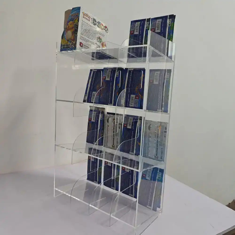 Acryl Verkaufsdisplay / Thekendisplay für Trading Card Booster Packs - Smalltinytoystore