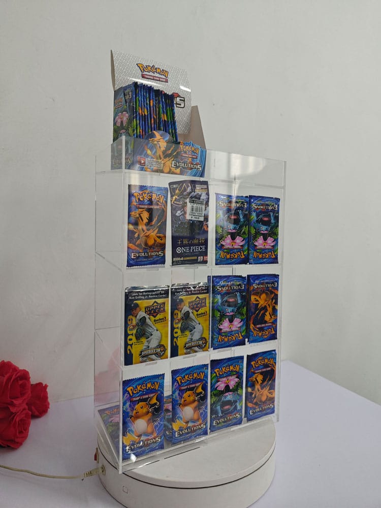 Acryl Verkaufsdisplay / Thekendisplay für Trading Card Booster Packs - Smalltinytoystore