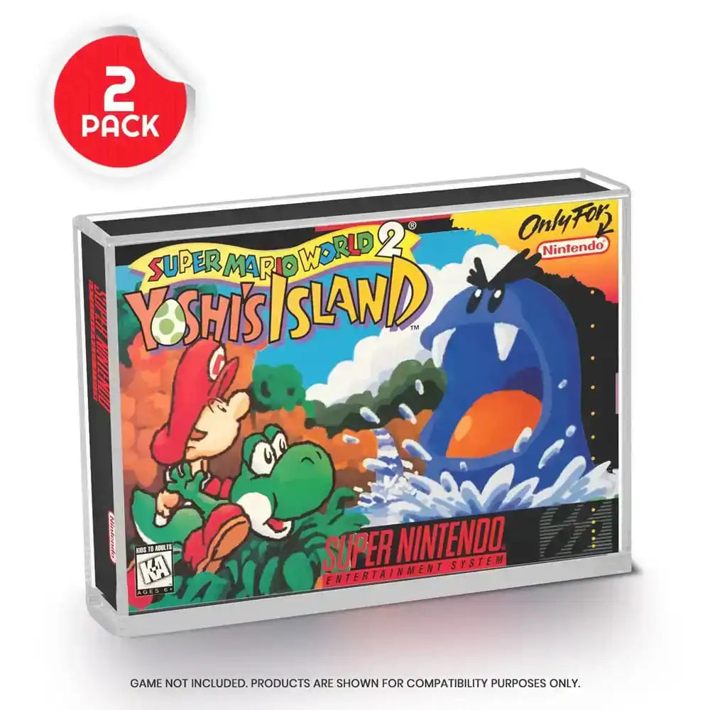 Acrylgehäuse 2er-Pack für SNES/N64 Spiele - Smalltinytoystore