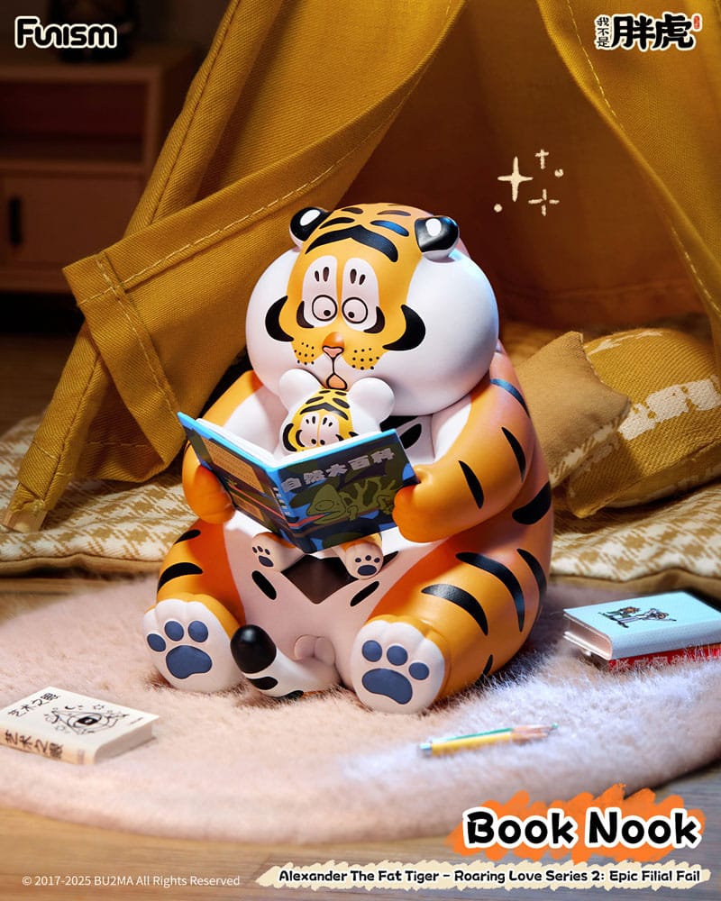 Alexander The Fat Tiger Blind Box Minifiguren Roaring Love Series 2: Epic Filial Fabil 7 cm Display (8) - Smalltinytoystore