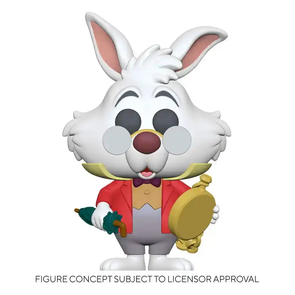Alice im Wunderland POP! Disney Vinyl Figur White Rabbit w/Watch 9 cm - Smalltinytoystore
