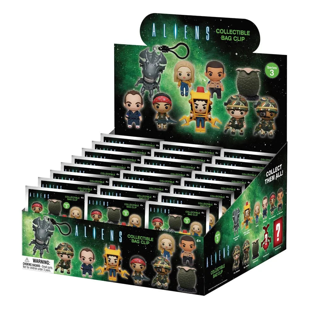 Alien 3D PVC-Taschenanhänger Serie 3 Display (24) - Smalltinytoystore