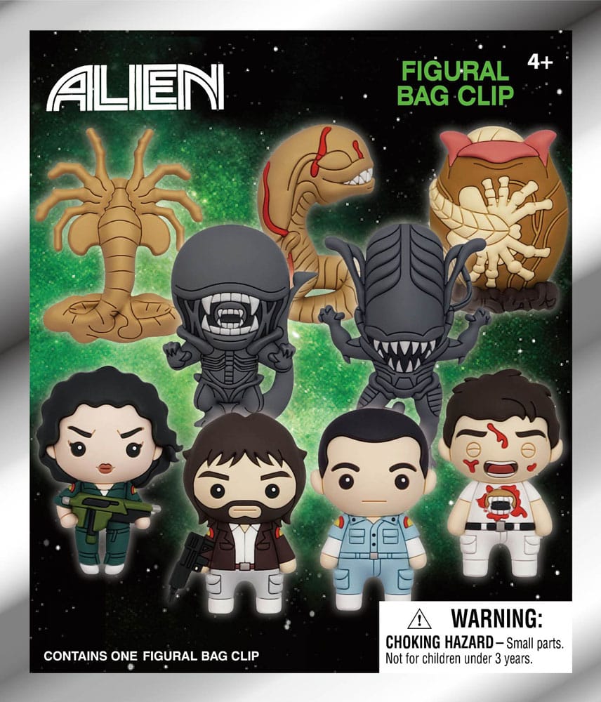 Alien 3D PVC-Taschenanhänger Series 1 Display (24) - Smalltinytoystore