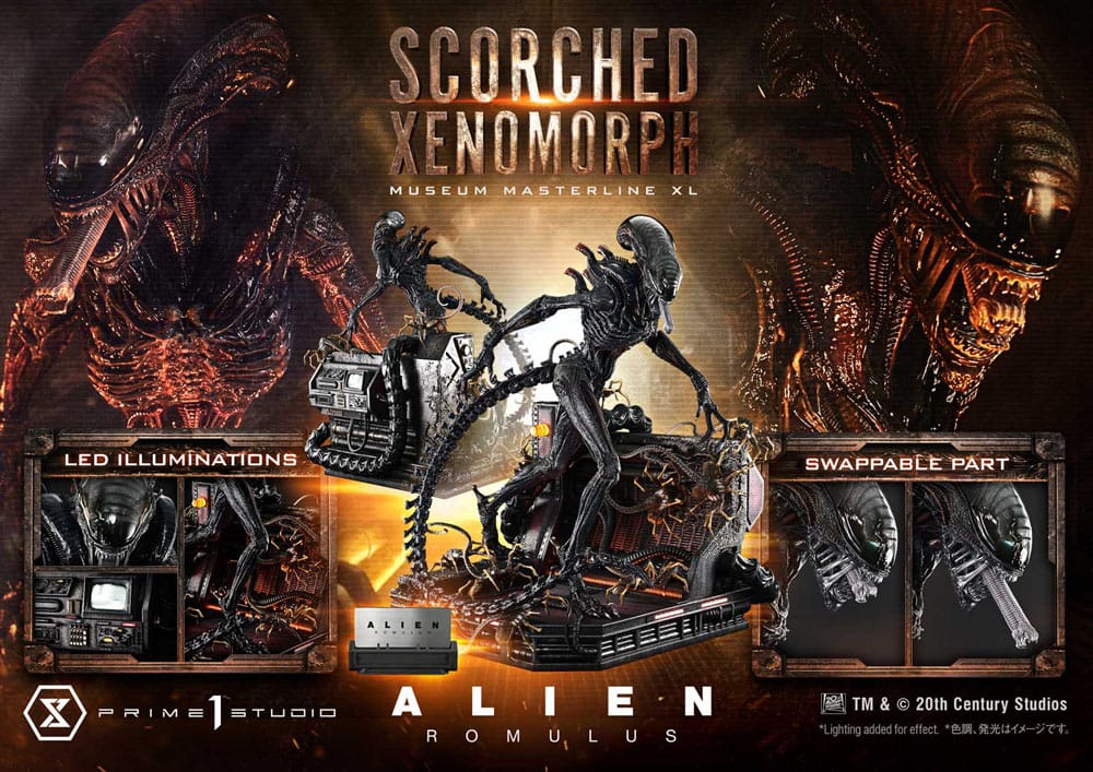Alien: Romulus Museum Masterline XL Statue 1/3 Scorched Xenomorph 98 cm - Smalltinytoystore