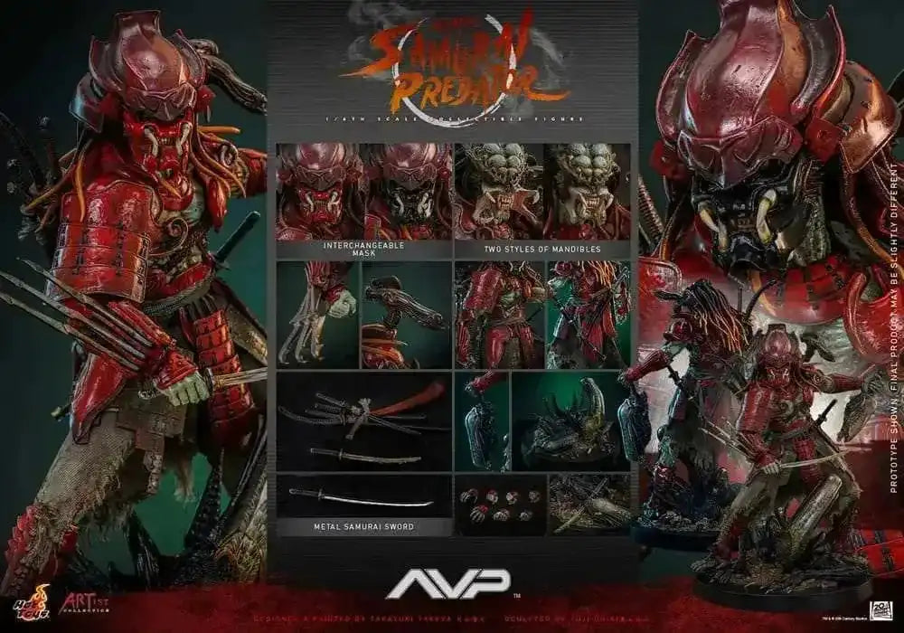 Alien vs. Predator Artist Collection 1/6 Akaoni Samurai Predator 35 cm HOT TOYS - Smalltinytoystore