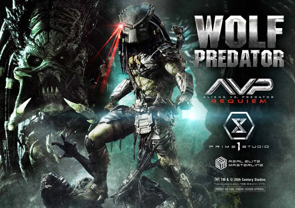 Alien vs. Predator Real Elite Masterline Series Statue 1/3 Requiem Wolf Predator 95 cm - Smalltinytoystore