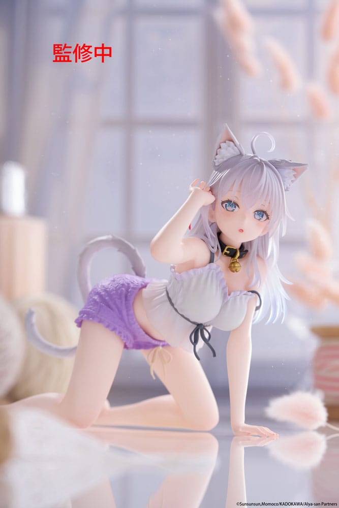 Alya Sometimes Hides Her Feelings in Russian PVC Statue Desktop Cute Figure Alya Cat Ear Roomwear Ver. 13 cm - Smalltinytoystore