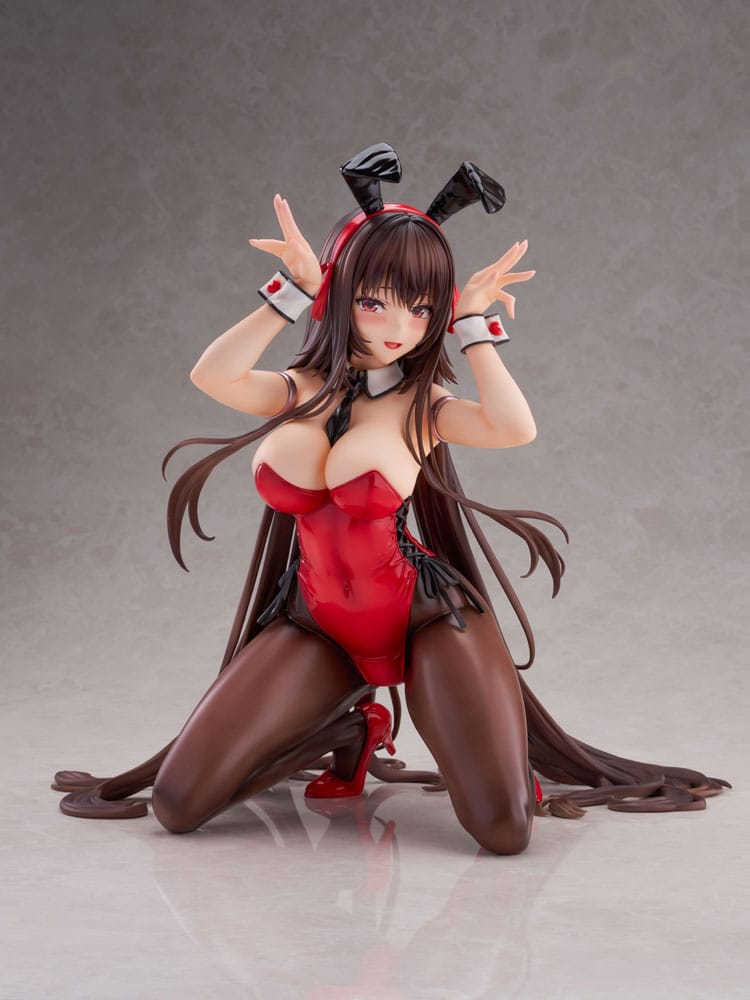 Amakano 2+ PVC Statue 1/4 Yuuhi Kurohime Bunny Suit Ver. 32 cm - Smalltinytoystore
