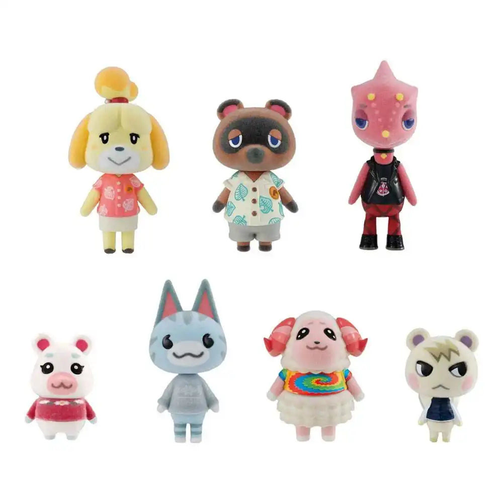 Animal Crossing: New Horizons Minifiguren 5 cm Flocked Doll Sortiment (8) - Smalltinytoystore