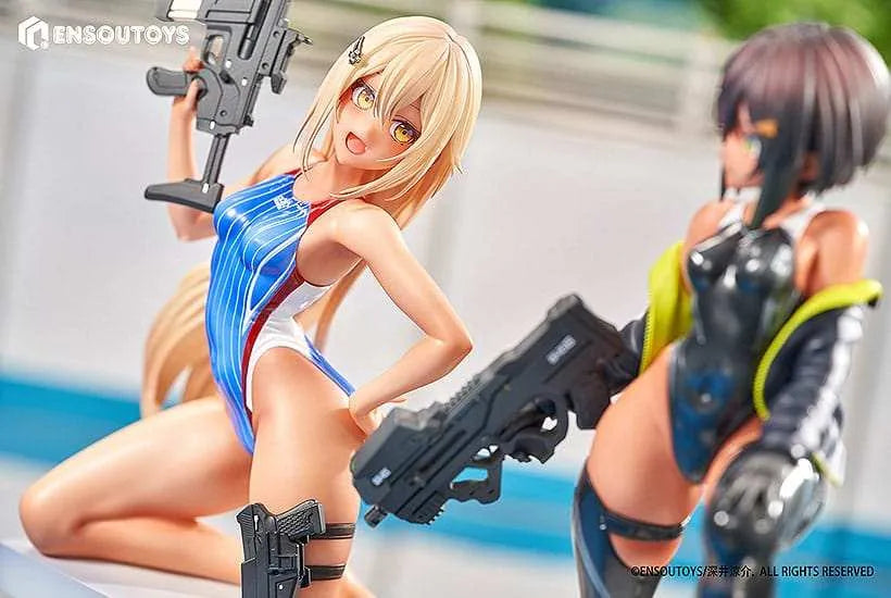 Arms Note Statuen 1/7 Swim Team Bucho-chan and Kohai-chan 22 cm - Smalltinytoystore
