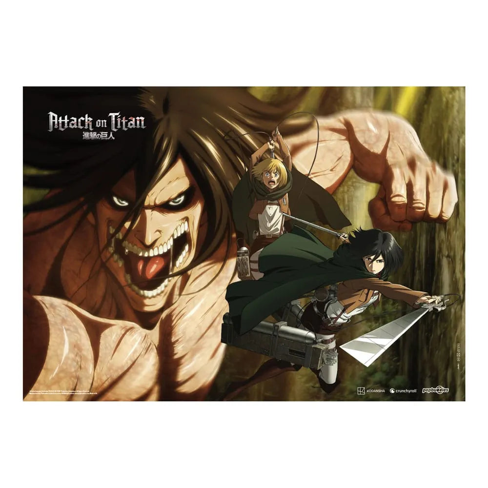 Attack On Titan Fabric Poster Attack Titan 84 x 118 cm - Smalltinytoystore