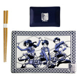 Attack on Titan Keramik Sushi Set mit Essstäbchen - Smalltinytoystore