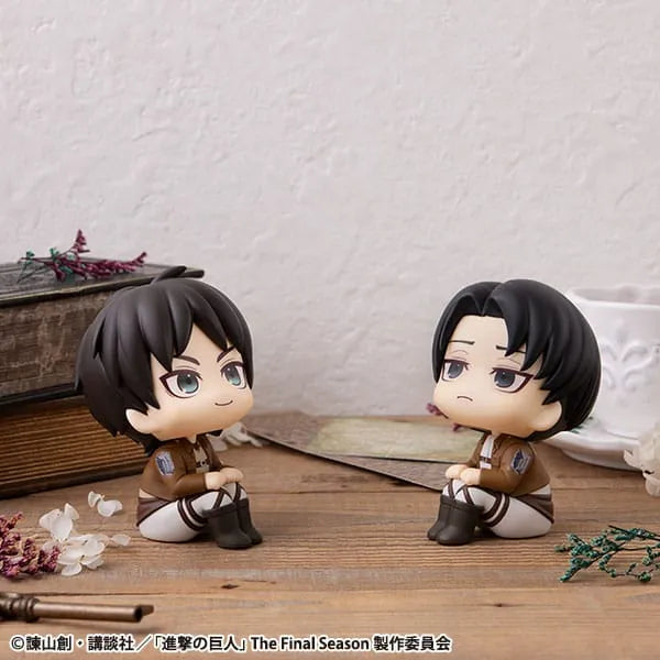 Attack on Titan Look Up PVC Statue Eren Jaeger & Levi Set (with gift) 11 cm - Smalltinytoystore