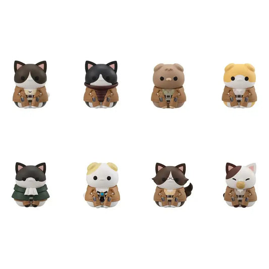 Attack on Titan Mega Cat Project Attack on Tinyan Sammelfiguren Gathering Scout Regiment danyan! 3 cm Sortiment (8) - Smalltinytoystore