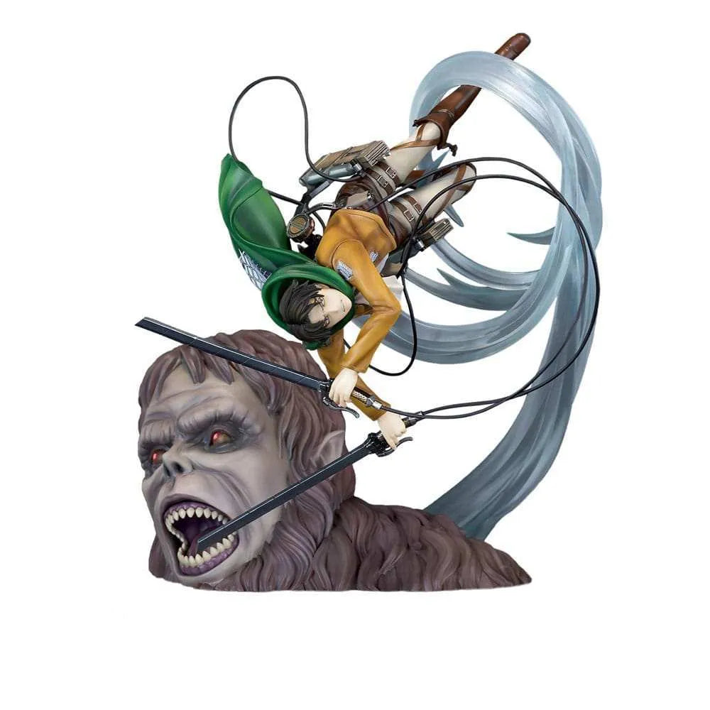 Attack on Titan PVC Statue 1/7 Levi vs Beast Titan Ver. 28 cm - Smalltinytoystore