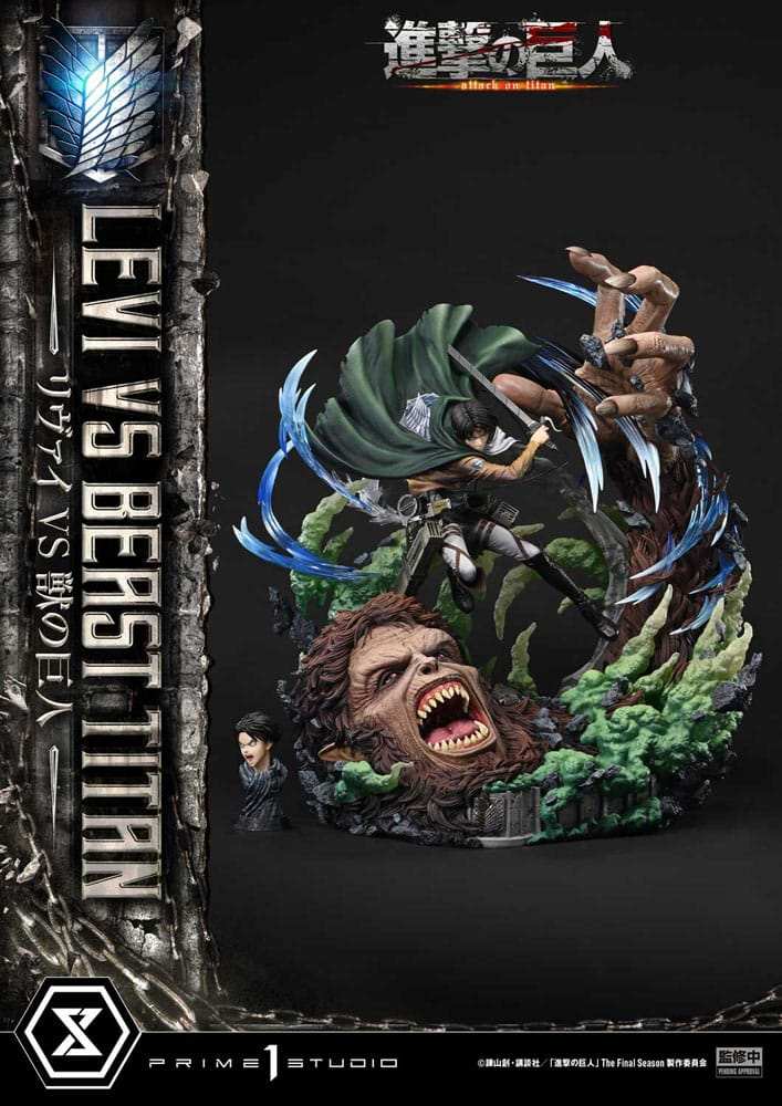 Attack on Titan Ultimate Premium Masterline Series Statue 1/4 Levi Versus Beast Titan 73 cm - Smalltinytoystore