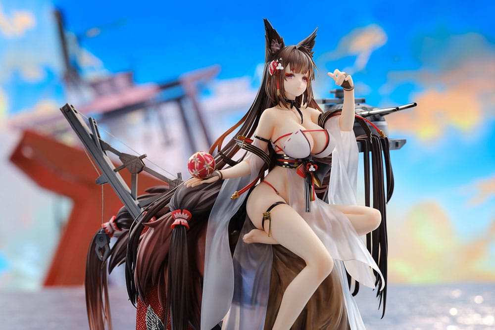 Azur Lane PVC Statue 1/7 Amagi Wending Waters Serene Lotus Ver. Acrylic Special Edition w/Display 25 cm - Smalltinytoystore