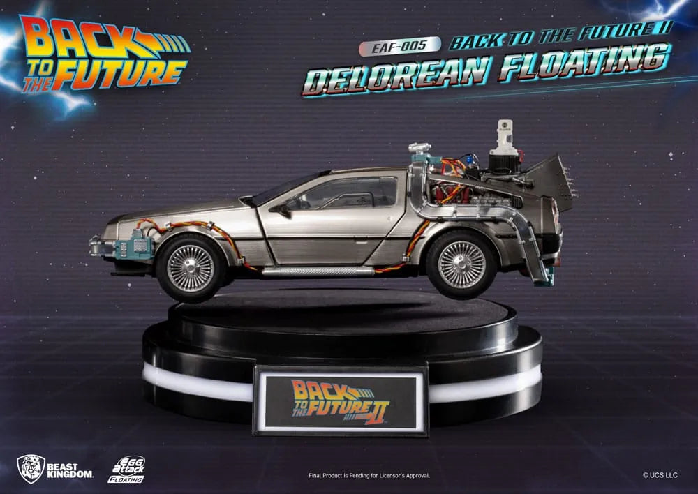Back to the Future Egg Attack Floating Statue Back to the Future II DeLorean Standard Version 20 cm - Smalltinytoystore