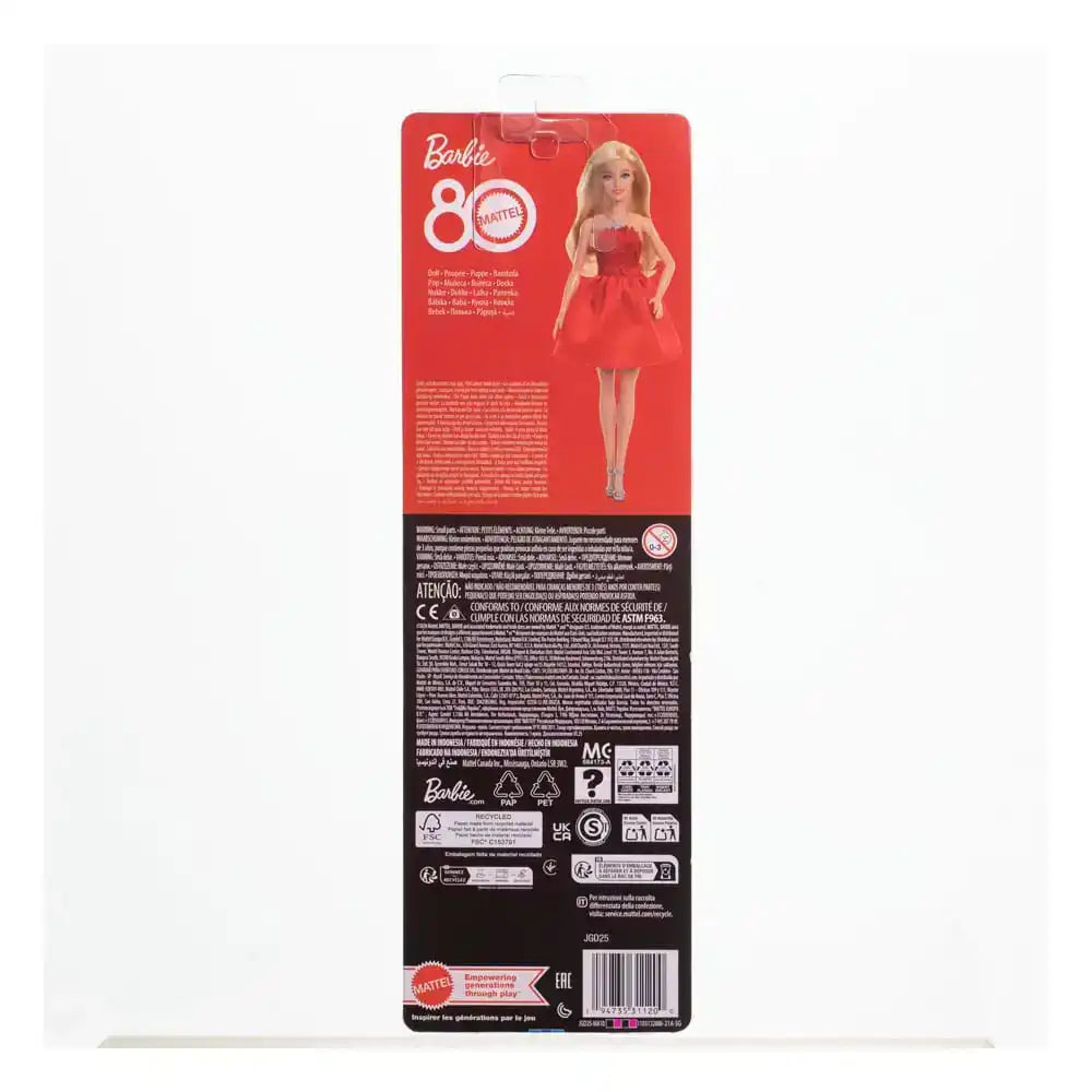 Barbie 80th Anniversary Puppe Ruby Red - Smalltinytoystore