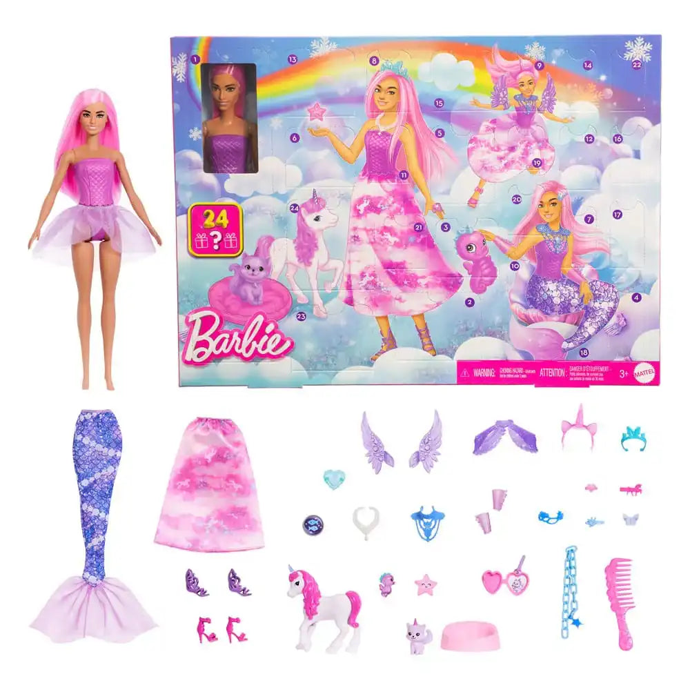 Barbie Adventskalender mit Puppe Fantasy - Smalltinytoystore