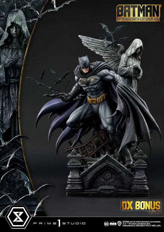 Batman Ultimate Premium Masterline Series Statue 1/4 Batman Rebirth Edition Black Deluxe Bonus Version 71 cm - Smalltinytoystore