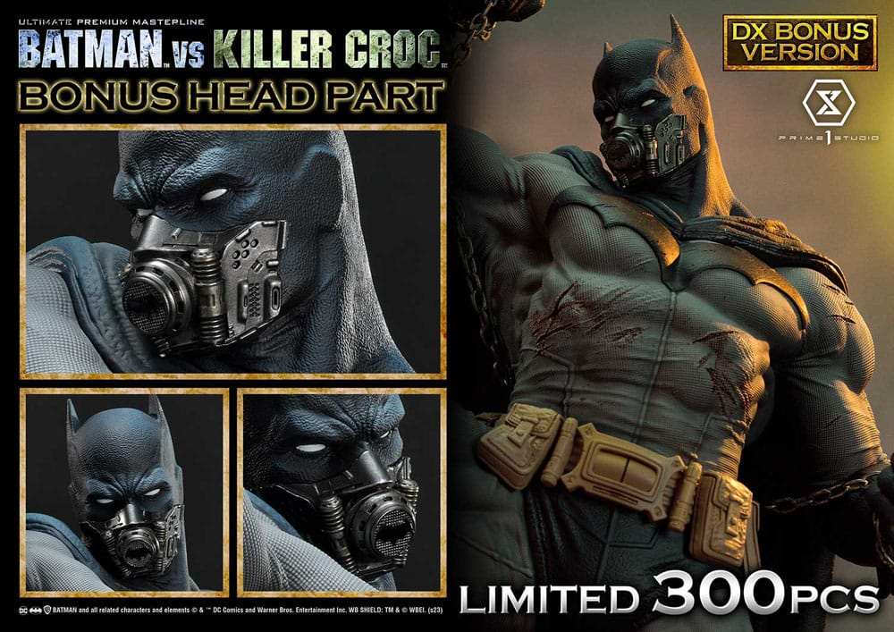 Batman Ultimate Premium Masterline Series Statue Batman Versus Killer Croc Deluxe Bonus Version 71 cm - Smalltinytoystore