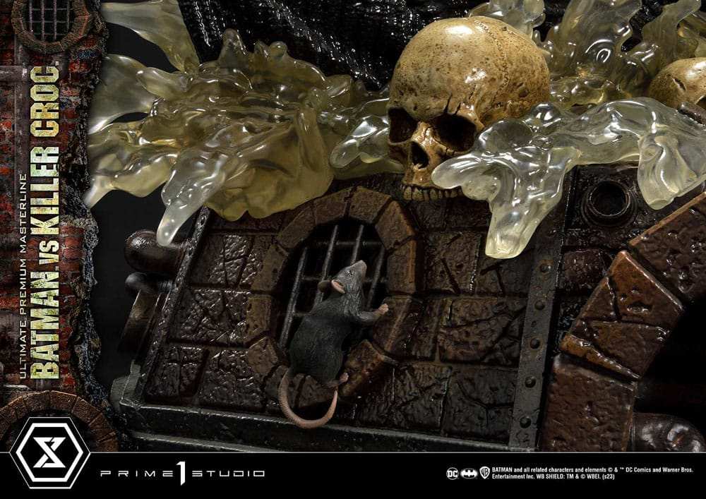 Batman Ultimate Premium Masterline Series Statue Batman Versus Killer Croc Deluxe Version 71 cm - Smalltinytoystore