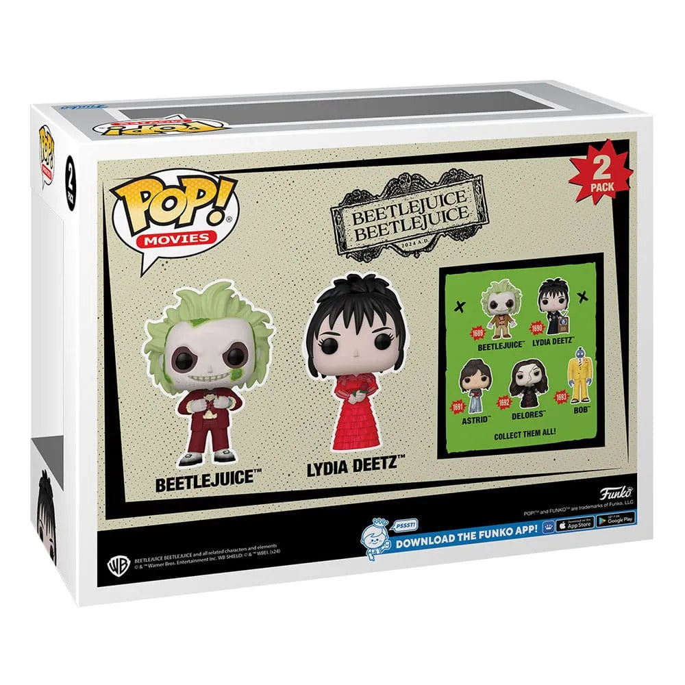 Beetlejuice 2 POP! Animation Vinyl Figuren 2er-Pack Beetlejuice & Lydia Deetz 9 cm - Smalltinytoystore