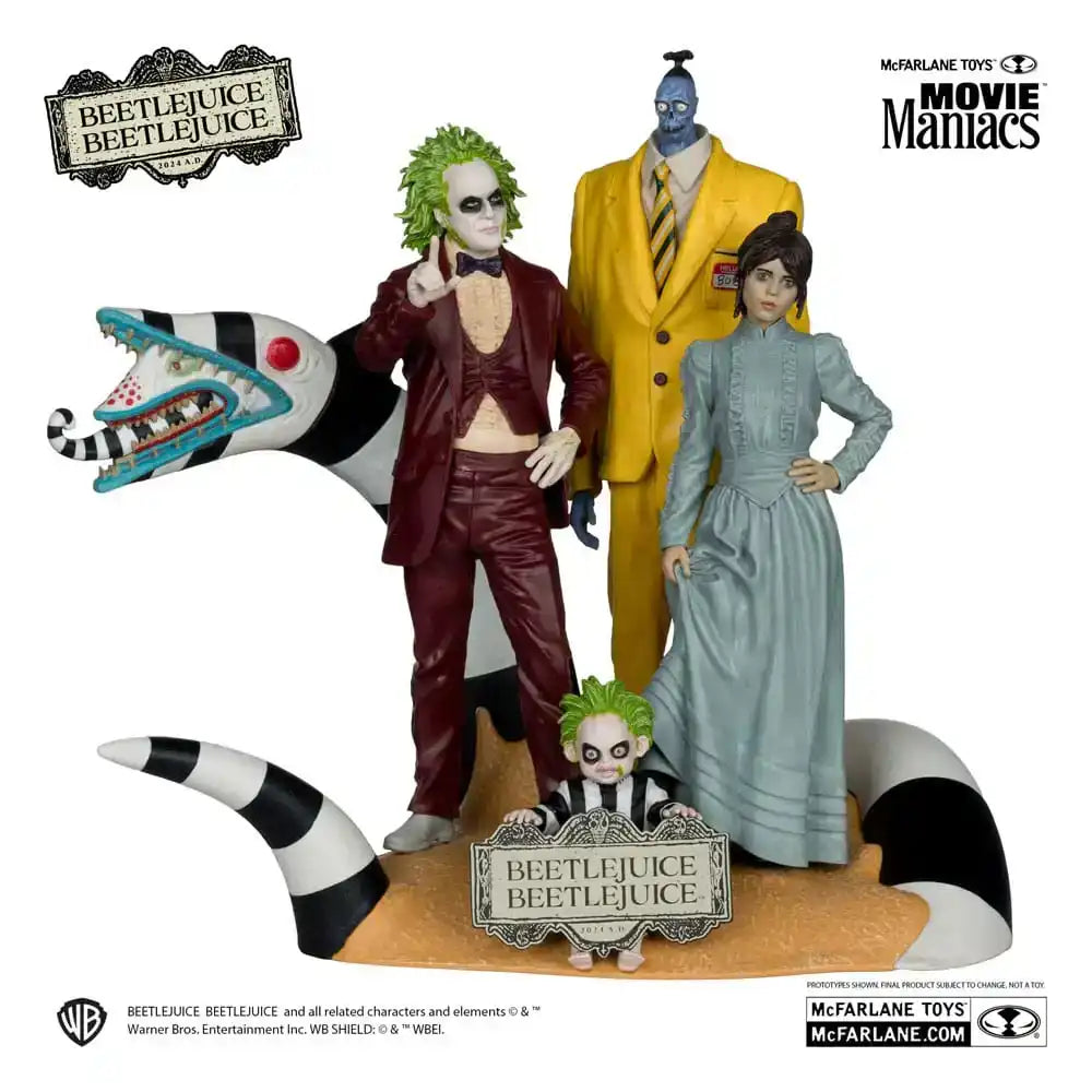 Beetlejuice Beetlejuice Movie Maniacs PVC Statuen 4er-Pack 15 cm - Smalltinytoystore