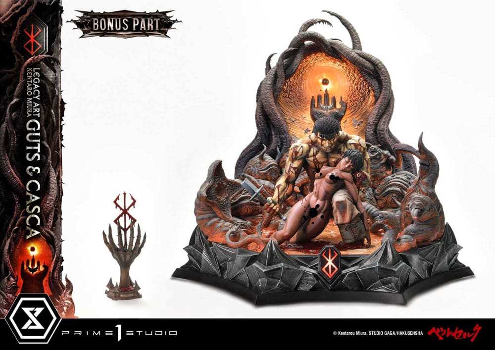 Berserk Ultimate Legacy Art Kentaro Miura Statue 1/4 Guts & Casca Bonus Version 72 cm - Smalltinytoystore
