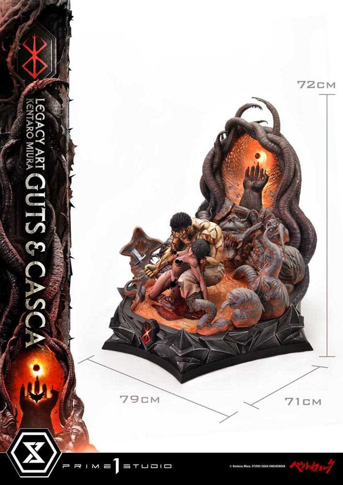 Berserk Ultimate Legacy Art Kentaro Miura Statue 1/4 Guts & Casca Bonus Version 72 cm - Smalltinytoystore