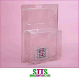 Transparente Blister Clamshell Hülle für Sammlerfiguren, Smalltinytoystore, rosa Hintergrund