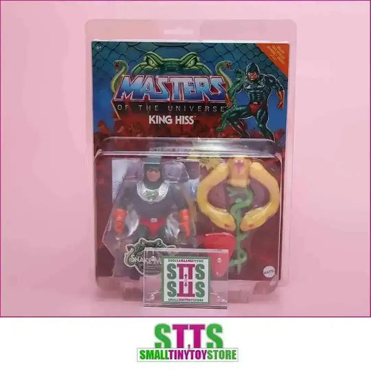 Masters of the Universe King Hiss Figur in Blisterverpackung, Smalltinytoystore Logo unten