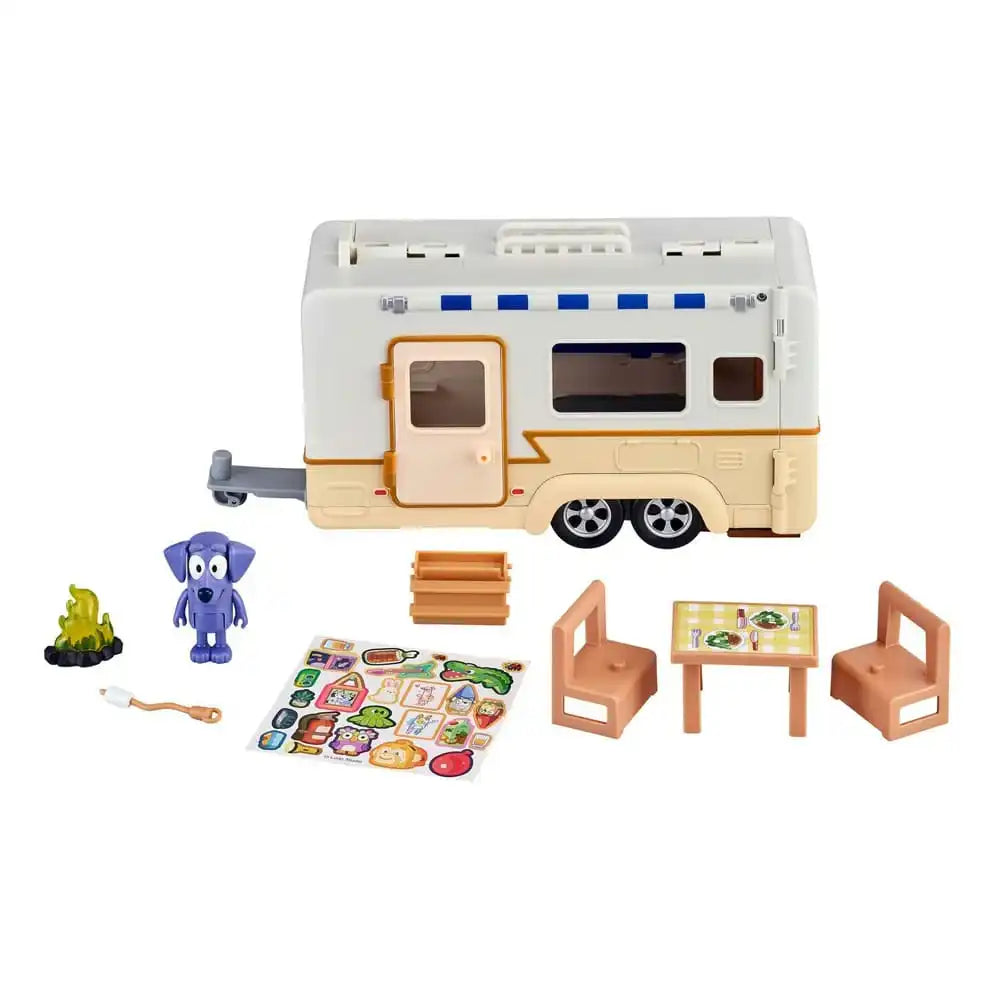 Bluey Actionfigur mit Fahrzeug Bluey Caravan - Smalltinytoystore