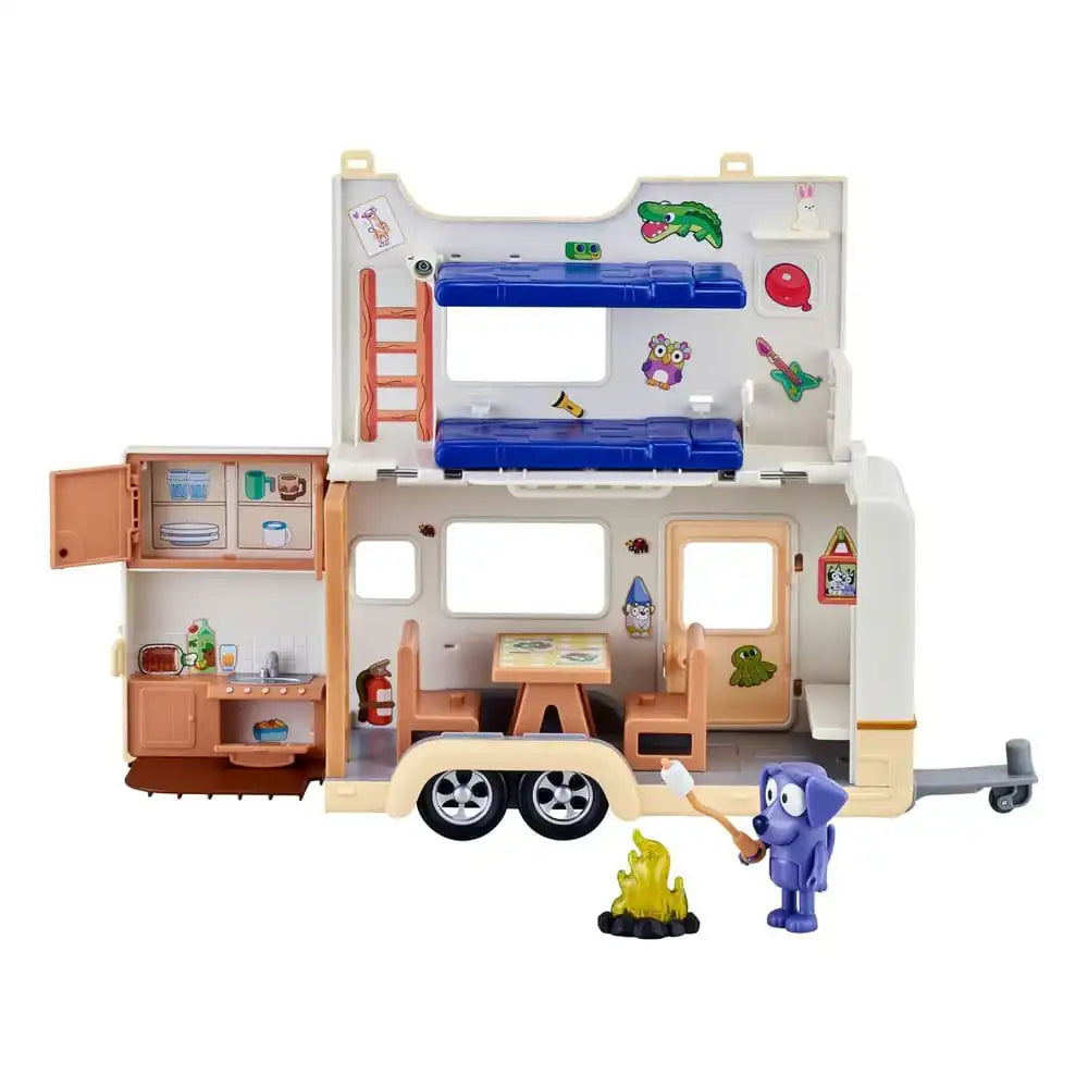Bluey Actionfigur mit Fahrzeug Bluey Caravan - Smalltinytoystore