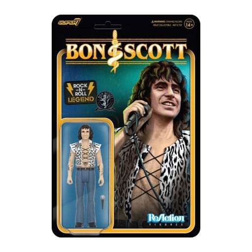 Bon Scott ReAction Actionfigur Wave 02 Bon Scott (Leopard Print) 10 cm - Smalltinytoystore