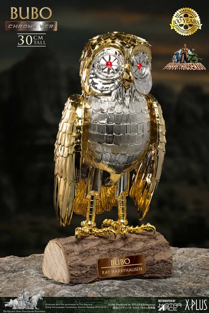 Bubo the Mechanical Owl Soft Vinyl Statue Ray Harryhausens Bubo Chrome Ver. 30 cm - Smalltinytoystore