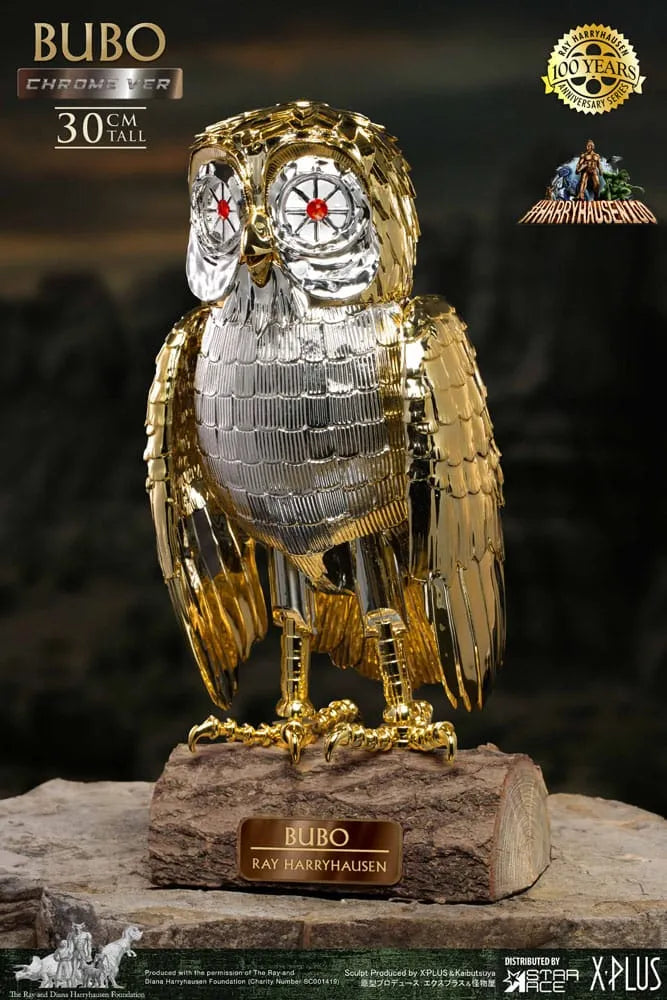 Bubo the Mechanical Owl Soft Vinyl Statue Ray Harryhausens Bubo Chrome Ver. 30 cm - Smalltinytoystore