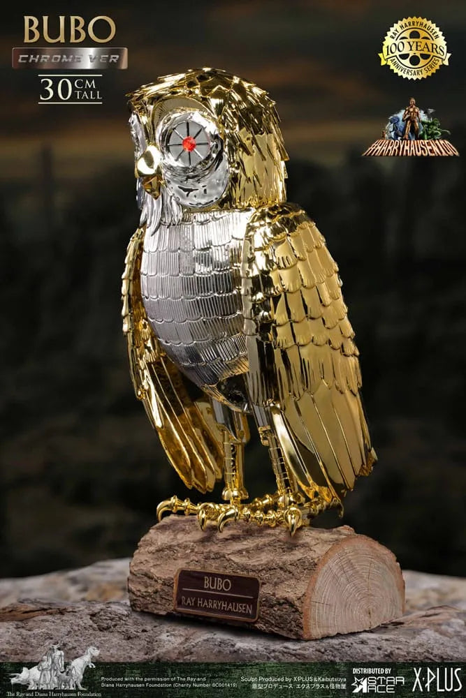 Bubo the Mechanical Owl Soft Vinyl Statue Ray Harryhausens Bubo Chrome Ver. 30 cm - Smalltinytoystore