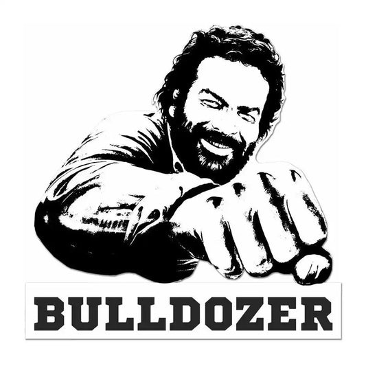 Bud Spencer 3D Blechschild Bulldozer black/white 45 x 45 cm - Smalltinytoystore