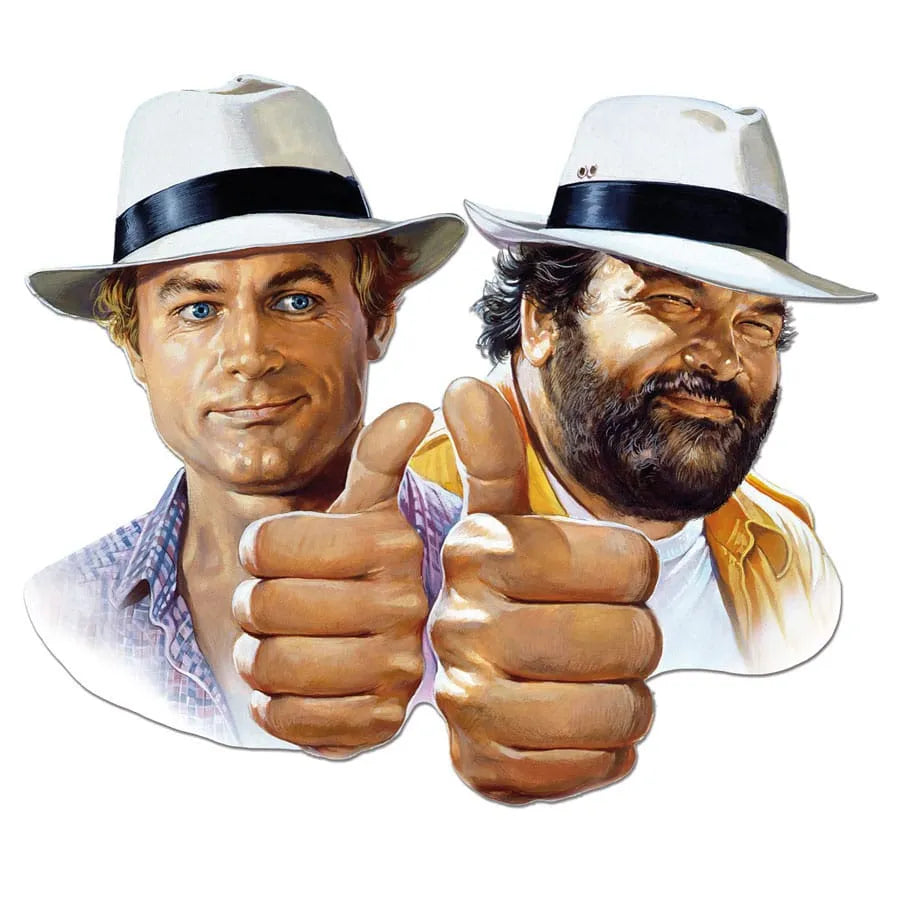 Bud Spencer & Terence Hill 3D Blechschild Hill + Spencer 45 x 45 cm - Smalltinytoystore