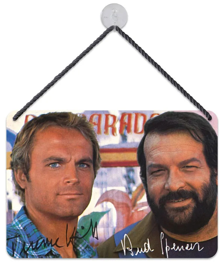 Bud Spencer & Terence Hill Blechschild Autogramm 16,5 x 11,5 cm - Smalltinytoystore