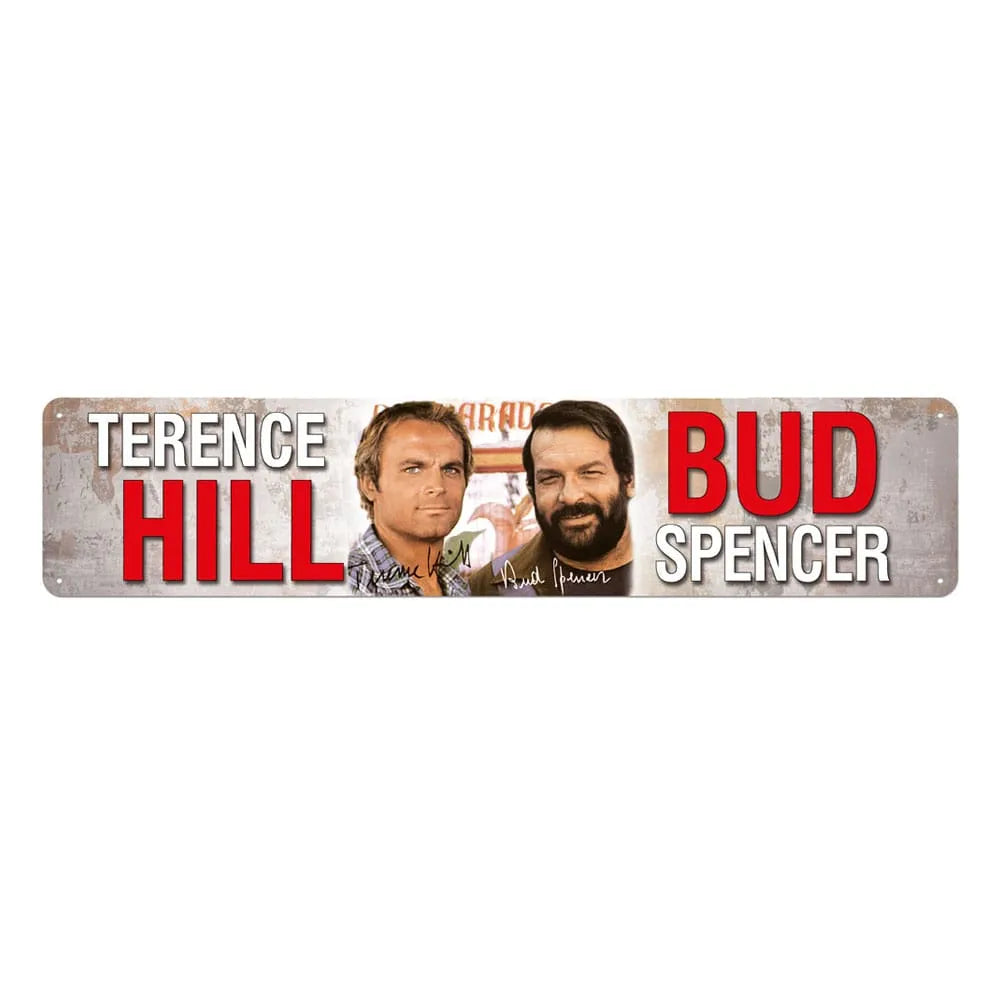 Bud Spencer & Terence Hill Blechschild Autogramm 46 x 10 cm - Smalltinytoystore